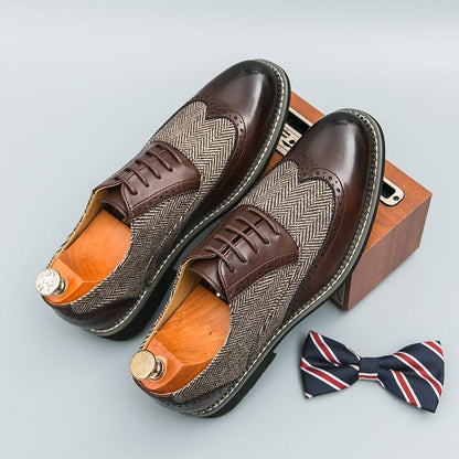 Brogue Men’s Korean-Style Casual Formal Leather Shoes