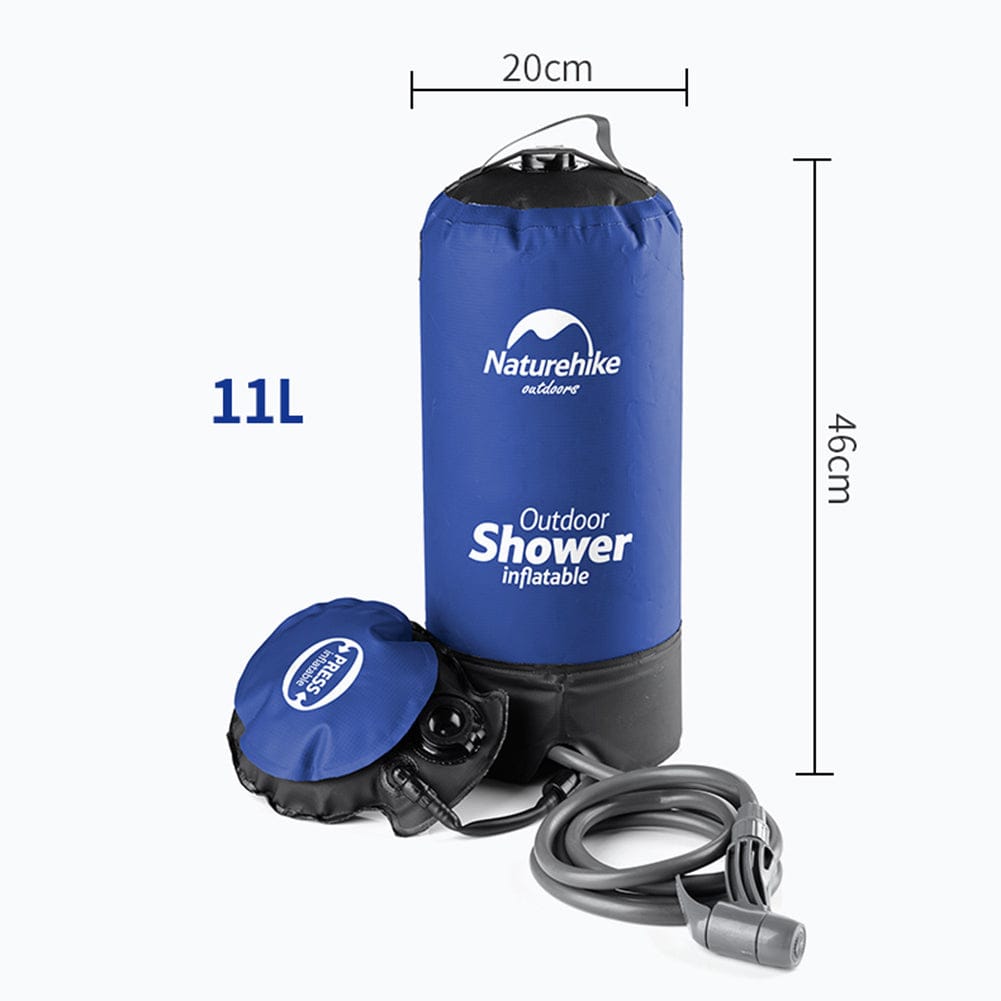 11L Portable Camping Shower Water Bag PVC – Outdoor Hiking & Beach Showe