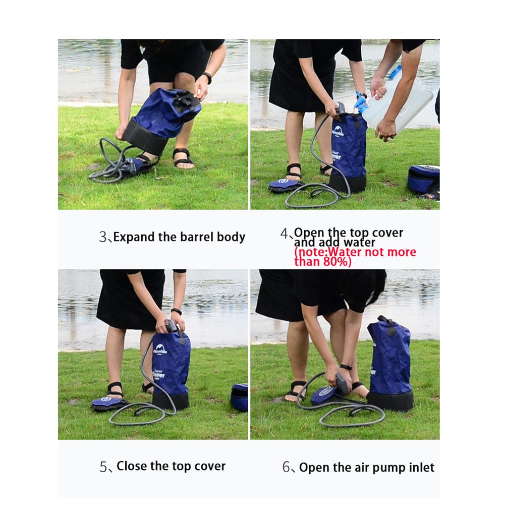 11L Portable Camping Shower Water Bag PVC – Outdoor Hiking & Beach Showe