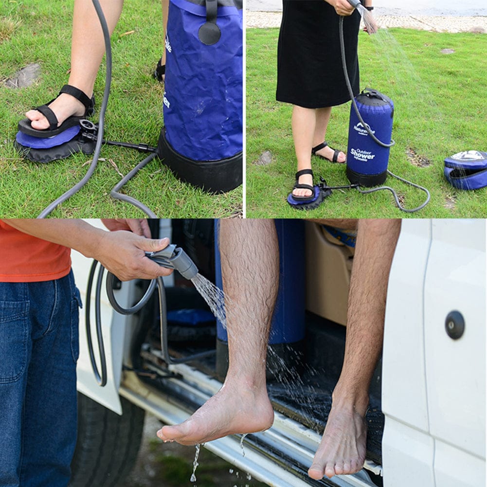 11L Portable Camping Shower Water Bag PVC – Outdoor Hiking & Beach Showe