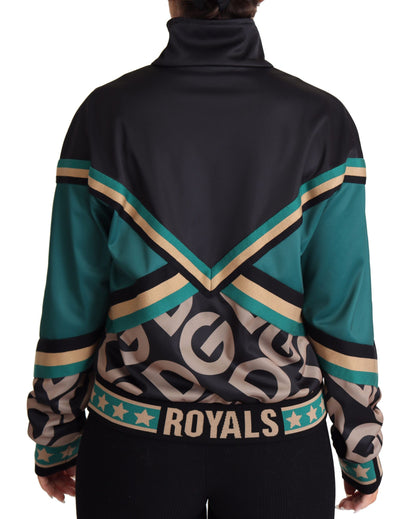 Dolce & Gabbana Multicolor DG Logo Mania Track Bomber Jacket