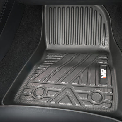 Odorless TPE Floor Mat For Tesla Model 3 2023-2025 6 PCS Waterproof Duty-Proof Fully Surrounded Floor Liner Protection Foot Pad