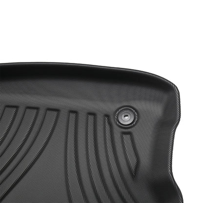 All Weather Floor Mats For Chevy Silverado GMC Sierra 1500 2019-2025, 2020-2025 SLV SRA 2500 3500 HD Crew Cab, With Rear Under-Seat Storage