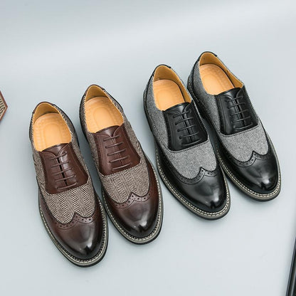Brogue Men’s Korean-Style Casual Formal Leather Shoes