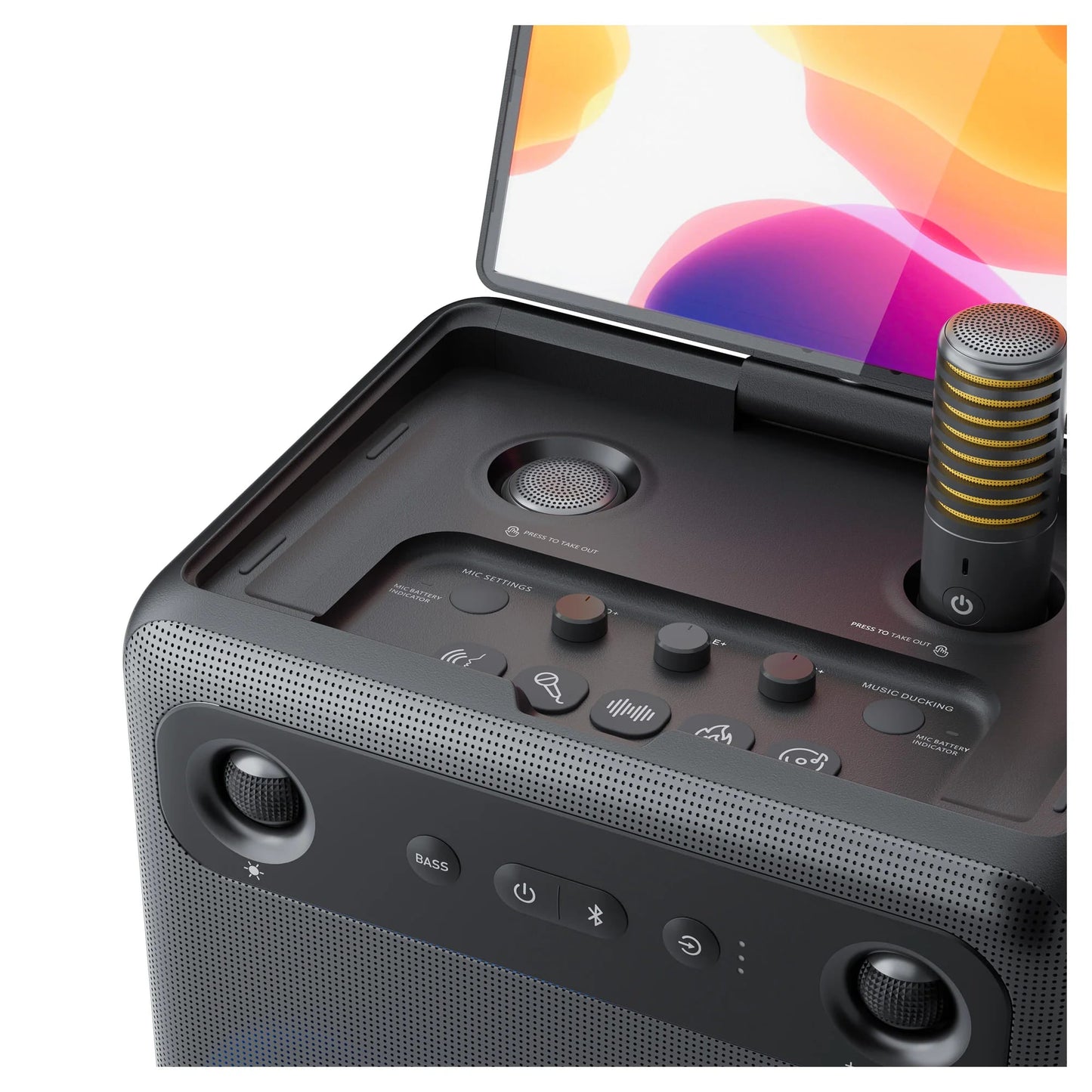 Ikarao Break X2 Karaoke Machine System With 10.1″ Touch Screen Wireless Mic