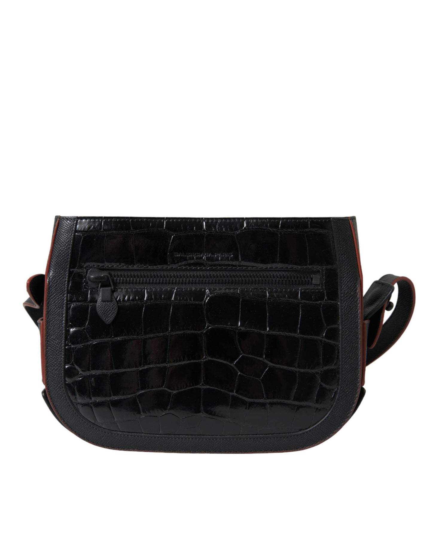 Balenciaga Black Exotic Leather Shoulder Crossbody Camera Bag