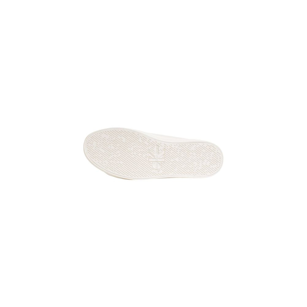 Calvin Klein Jeans Beige Suede Leather Platform Sneakers