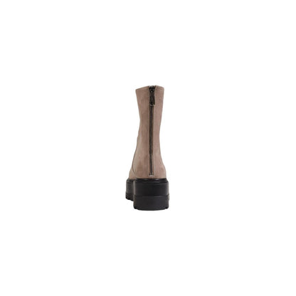 Calvin Klein Jeans Beige Recycled Polyester Ankle Boots