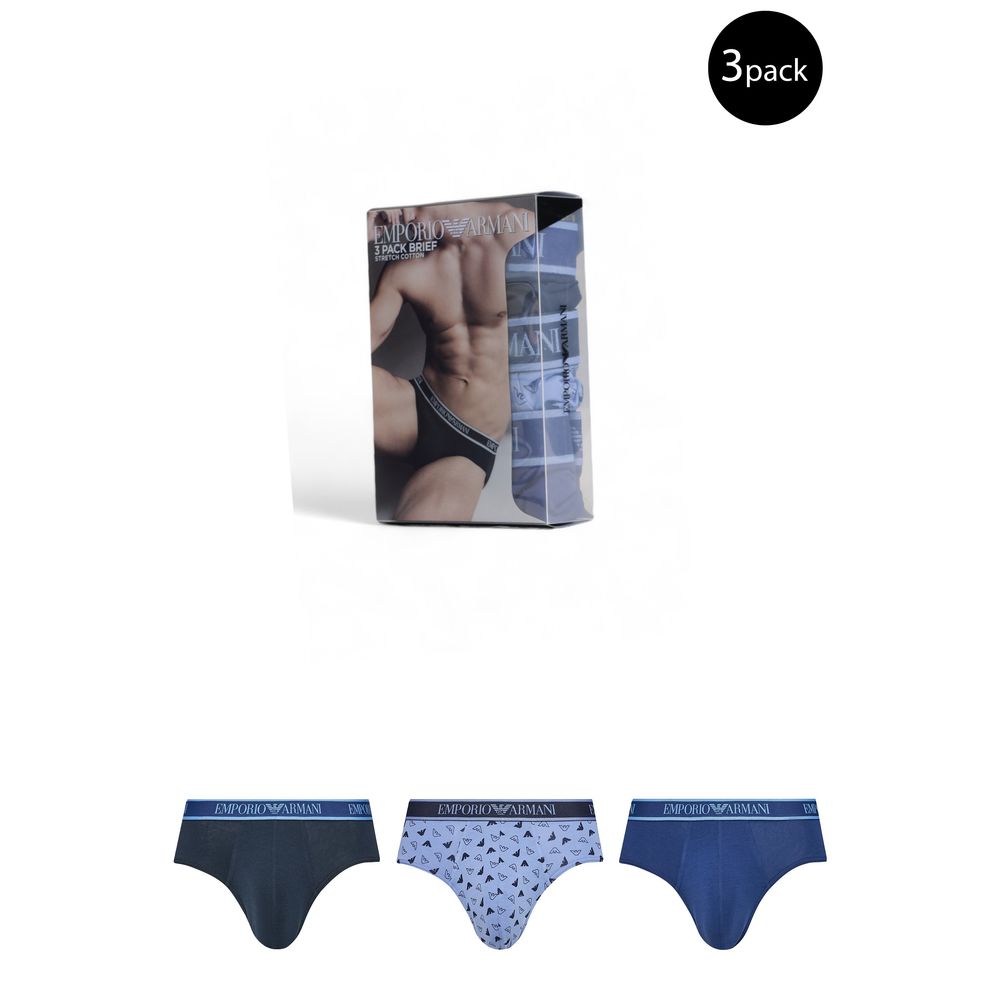 Emporio Armani Underwear Blue Cotton False