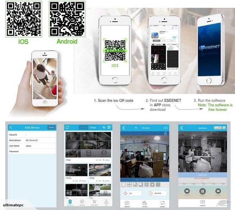 10.1 Inch Screen Wireless Security camera system CCTV NVR surveillance