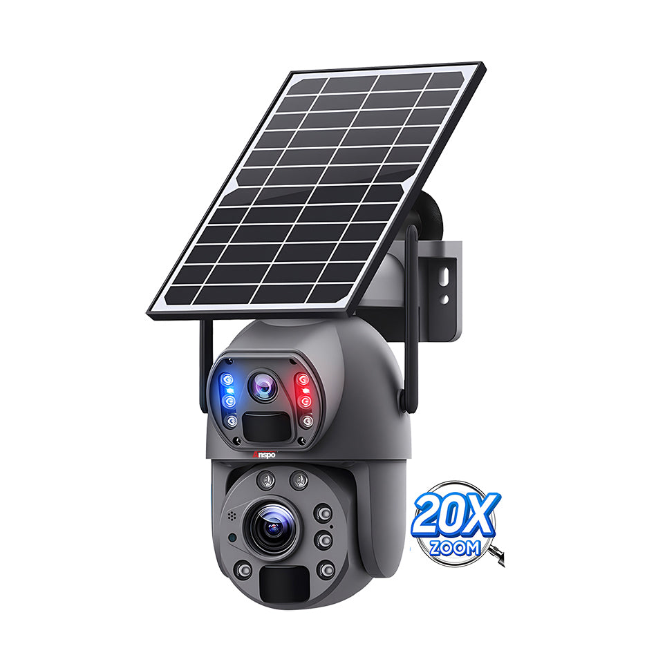 Dual camera 4G SIM SOLAR security camera wireless free batteries with 64GB card