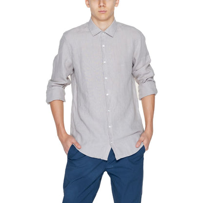 Calvin Klein Beige Linen Dress Shirt