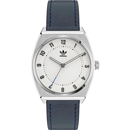 Adidas Blue Leather Dress Watch