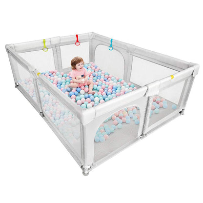 Baby Playpen light grey 180x150cm