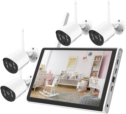 10.1 Inch Screen Wireless Security camera system CCTV NVR surveillance