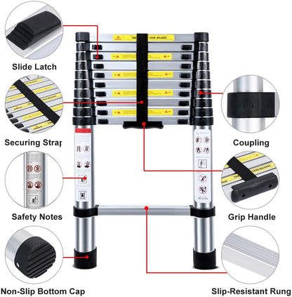 Ladder Telescopic Aluminium Extension Ladder 3.2m