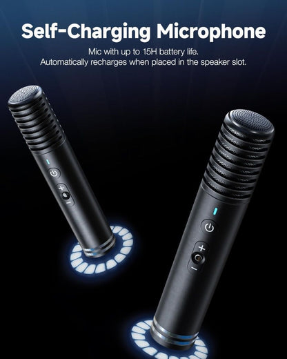 Ikarao S1 Karaoke Machine System With 10.1″ Touch Screen Wireless Mic