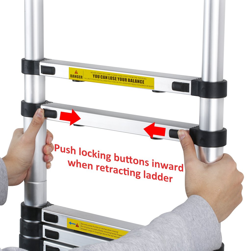 Ladder Telescopic Aluminum Extension 5m