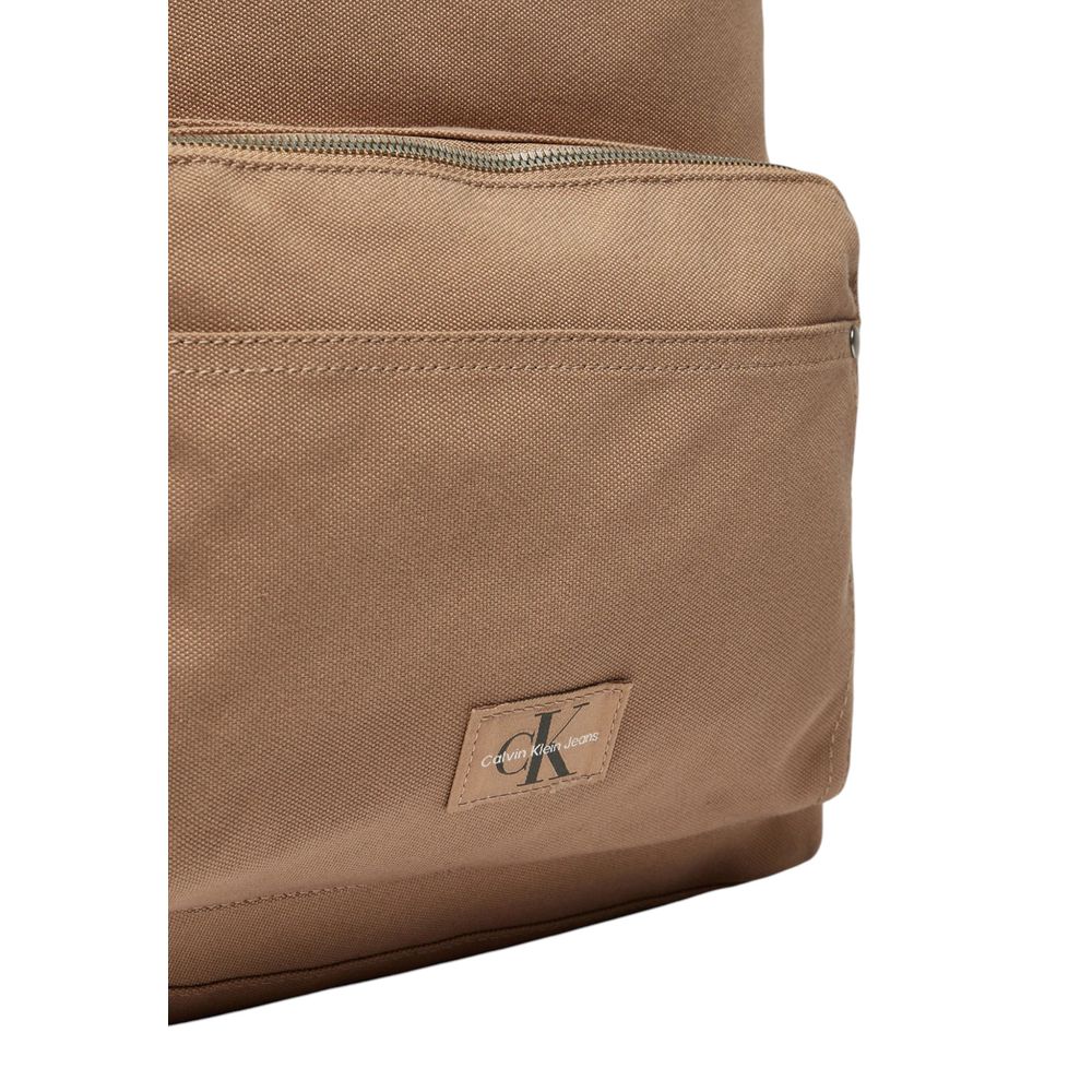 Calvin Klein Jeans Beige Recycled Polyester Backpack