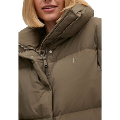Calvin Klein Jeans Brown Polyester Coat