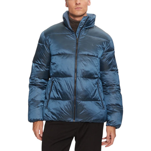 Calvin Klein Jeans Blue Recycled Polyamide Coat