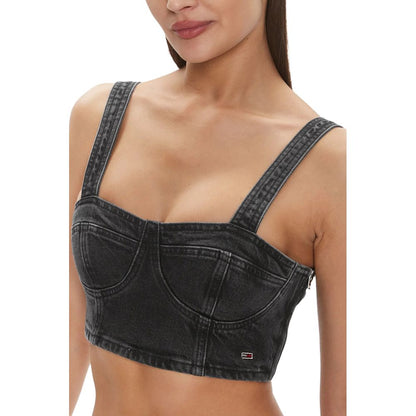Tommy Hilfiger Jeans Black Recycled Cotton Top
