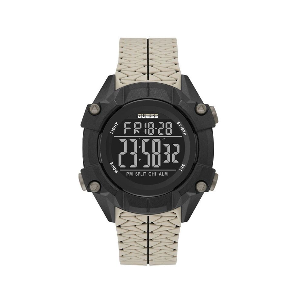 Guess Beige Synthetic Digital Watch