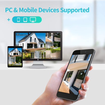 Include 1TB HDD 24hrs recording CCTV wireless security Camera NVR 4CH 1080P