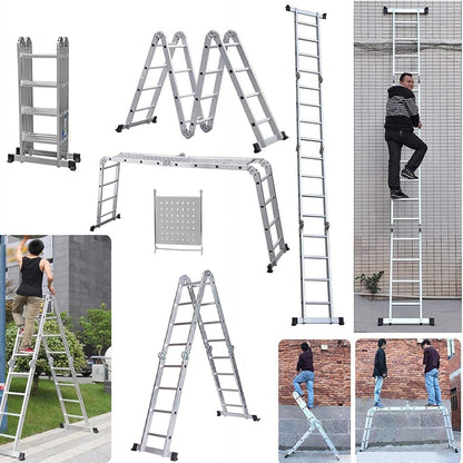 Multi Purpose Ladder 3.6M with two platforms folding ladder