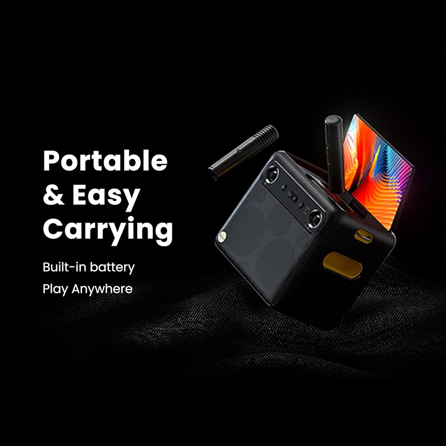 Ikarao Break X2 Karaoke Machine System With 10.1″ Touch Screen Wireless Mic