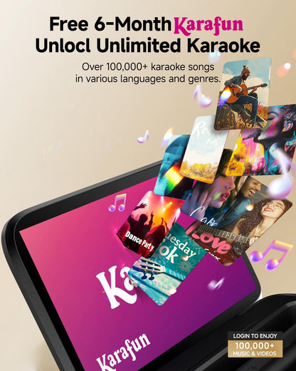 Ikarao S3 Karaoke Machine System With 7″ Touch Screen Wireless Mic