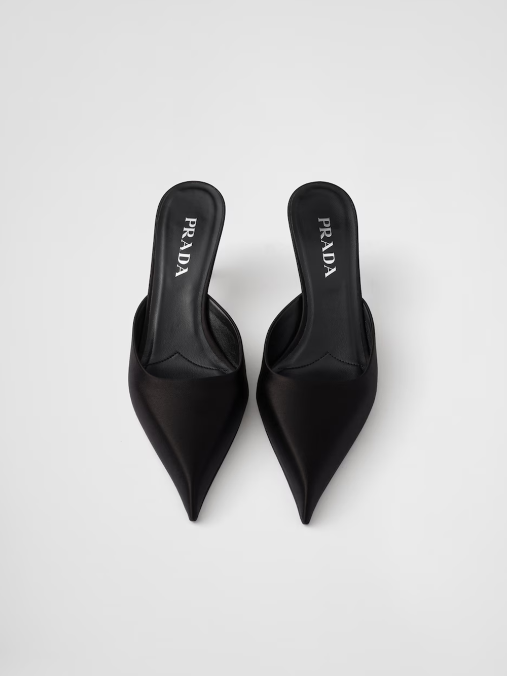 Prada Black Satin Sabot