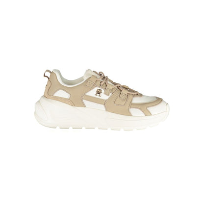 Tommy Hilfiger Bianco Polyurethane Women Sneaker