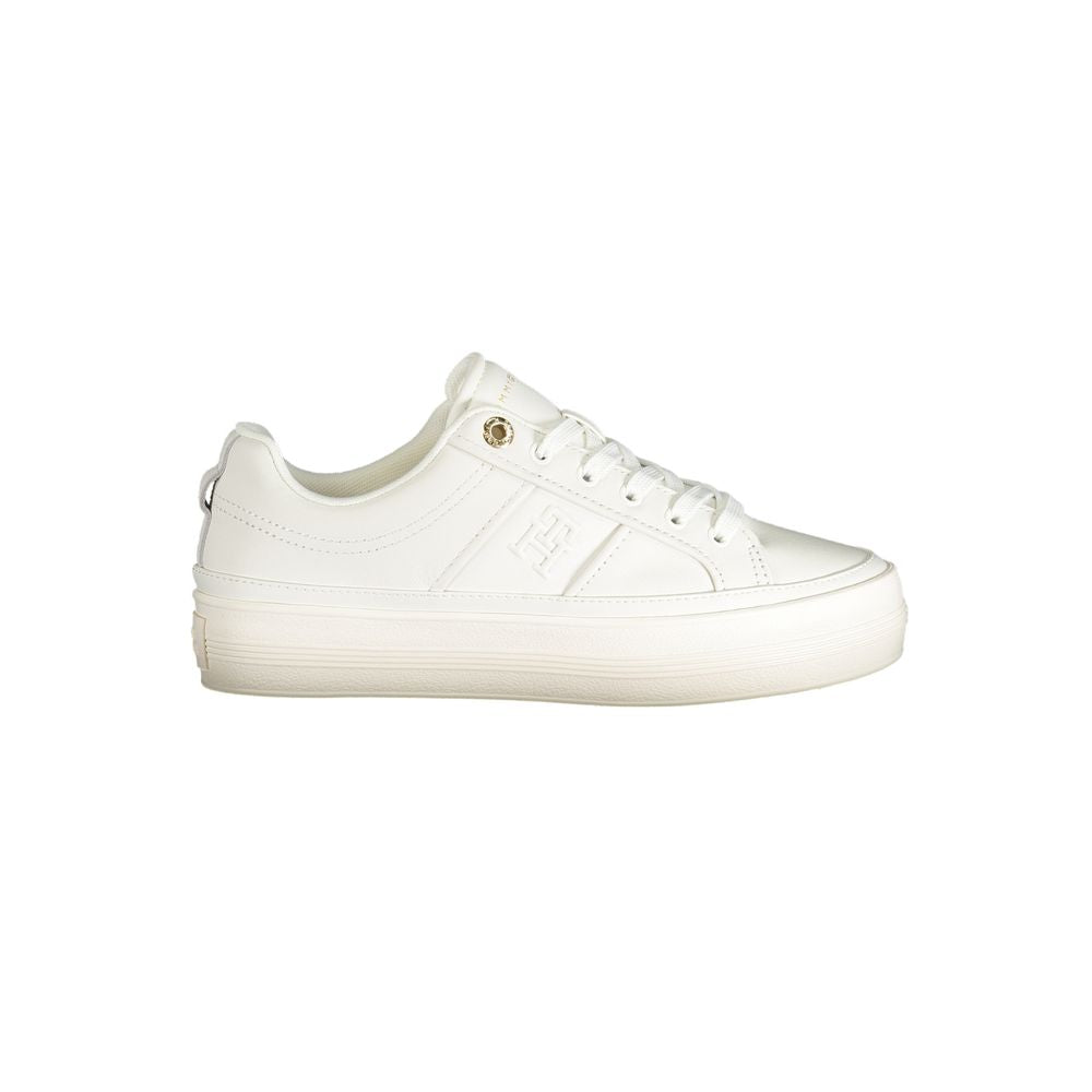 Tommy Hilfiger Bianco Polyurethane Women Sneaker