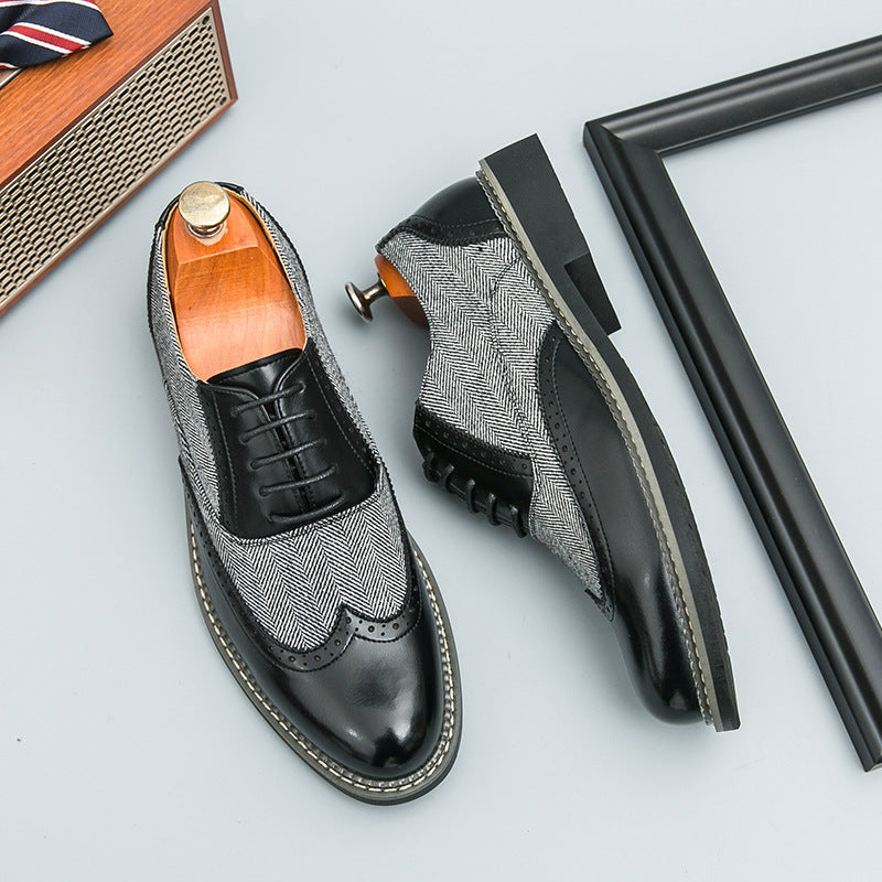 Brogue Men’s Korean-Style Casual Formal Leather Shoes