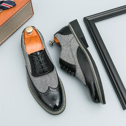 Brogue Men’s Korean-Style Casual Formal Leather Shoes