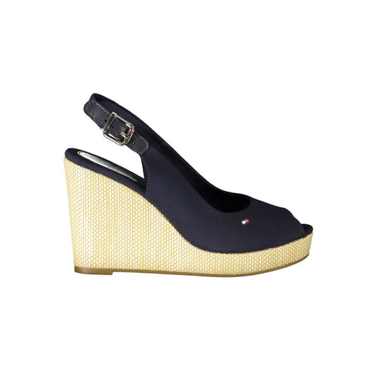 Tommy Hilfiger Blue Polyester Women's Wedge Sandal