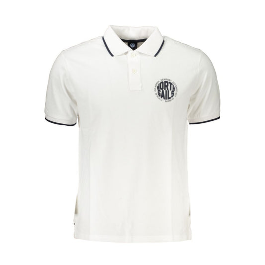 North Sails White Cotton Men Polo