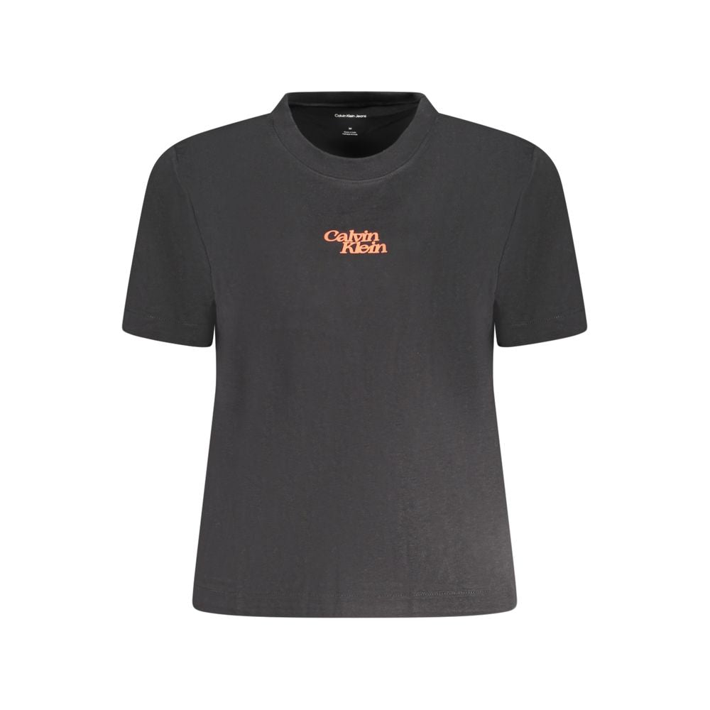 Calvin Klein Black Cotton Women T-Shirt