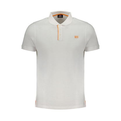 Norway 1963 White Cotton Men Polo Shirt