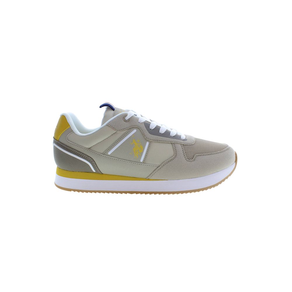 U.S. POLO ASSN. Beige Polyurethane Men Sneaker