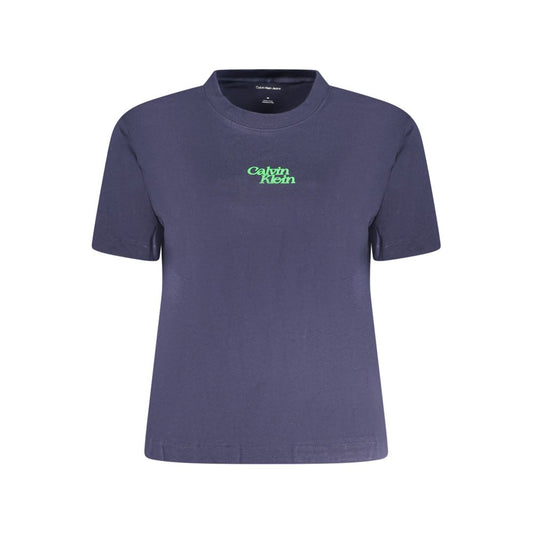 Calvin Klein Blue Cotton Women T-Shirt