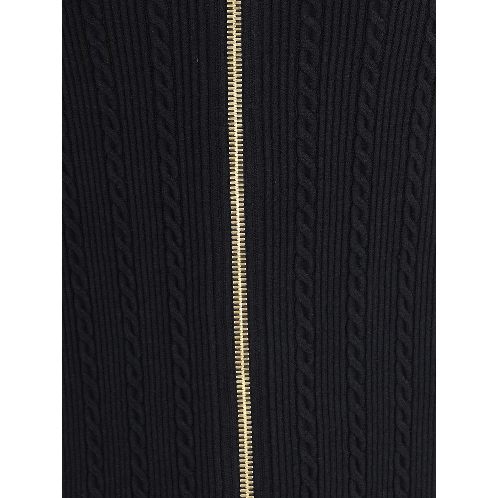 Balmain Gold Viscose Midi Skirt