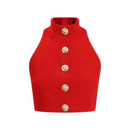 Balmain Multicolor Fleece Wool Top
