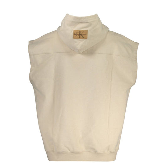 Calvin Klein Beige Cotton Men's Hooded Sweatshirt