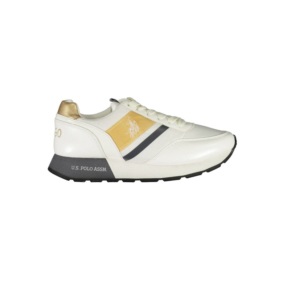 U.S. POLO ASSN. White Polyurethane Women Sneaker