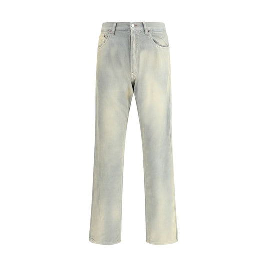 Prada Blue Cotton Casual Pants