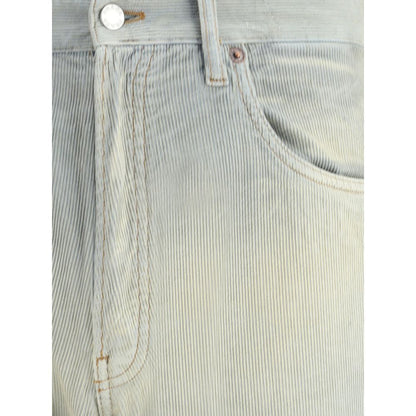 Prada Blue Cotton Casual Pants