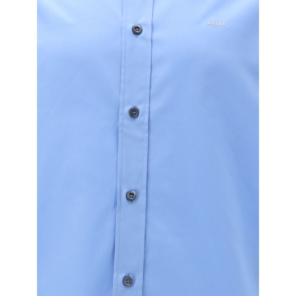 Prada Blue Cotton Dress Shirt
