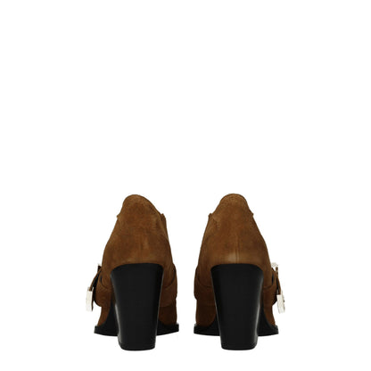 Versace Jeans Brown Leather Ankle Boots